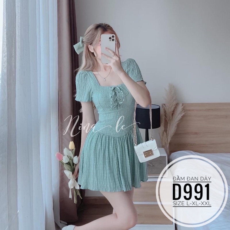 Bigsize Đầm đan dây D991