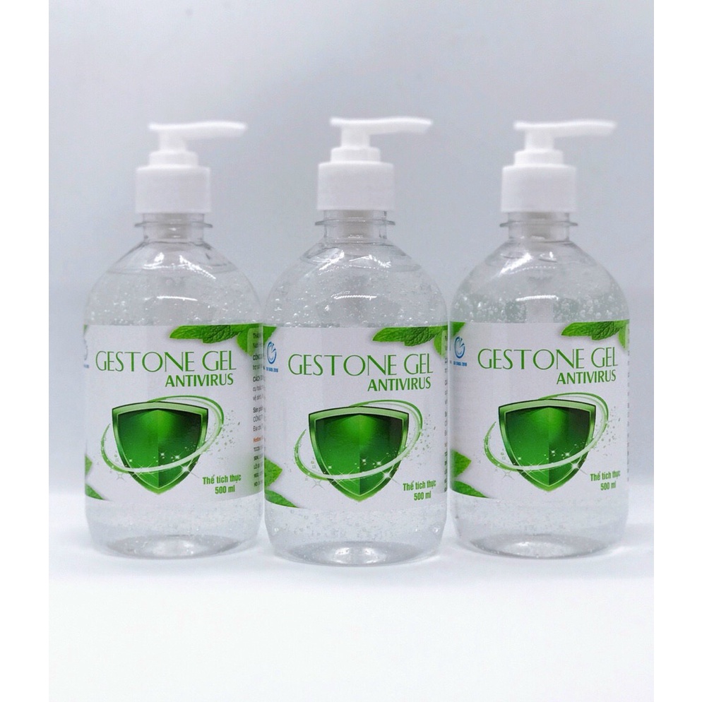 Gel rửa tay khô diệt khuẩn GESTONE GEL hương Bạc hà tươi mát dễ chịu chai 75ml và 500ml | BigBuy360 - bigbuy360.vn