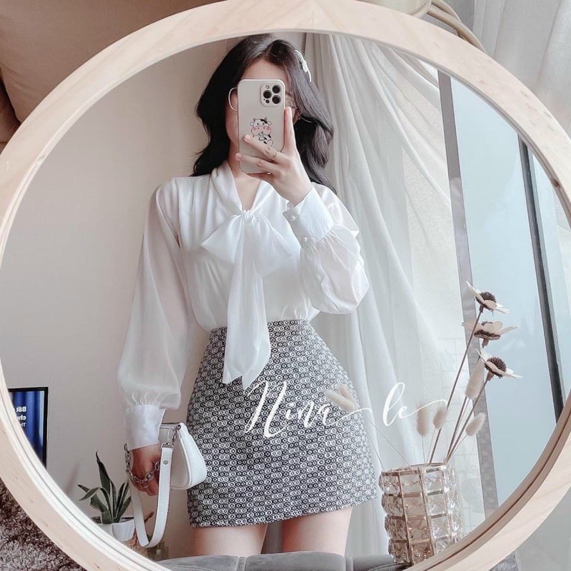 ÁO SƠ MI CỔ NƠ CỰC ĐẸP DÀNH CHO NỮ