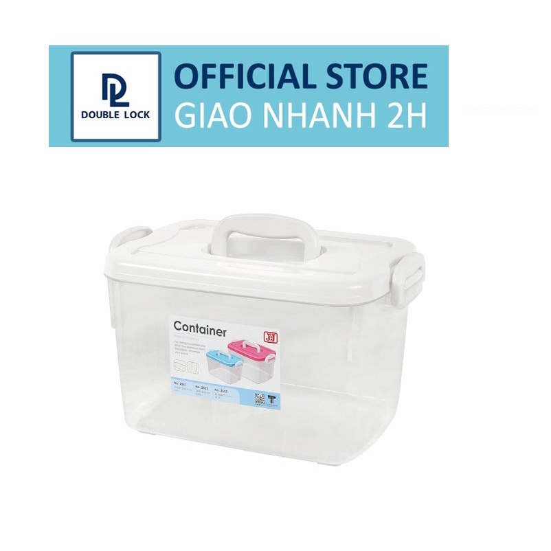Hộp đựng thực phẩm nhựa có tay cầm đa năng, nhựa cao cấp DOUBLE LOCK Thái Lan, 5000-14000ML