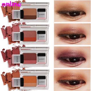 [Hàng mới về] Bảng phấn mắt 2 màu kèm với cọ trang điểm tiện dụng