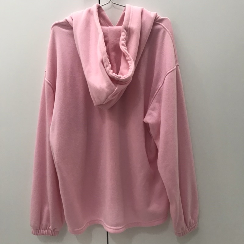 Hoodie Màu Hồng Baby Oversize