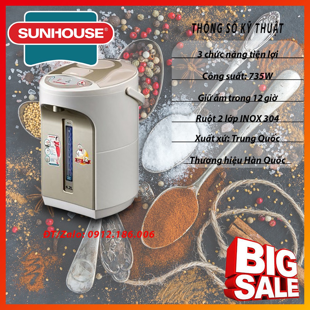 Bình thủy điện Sunhouse 3.0L