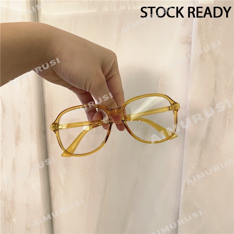 Kính Mát Gọng Tròn Oversize Chống Ánh Sáng Xanh Thời Trang Hàn Quốc Cho Nữ