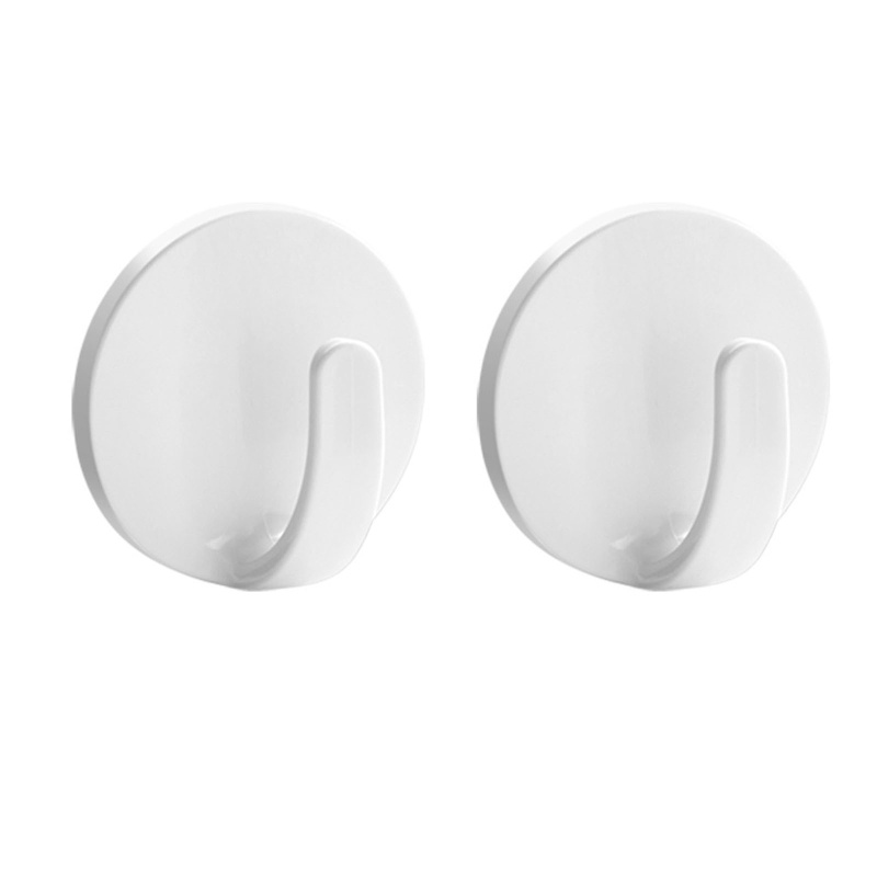 Bộ 2 Móc Treo Đồ Hình Tròn Có Nam Châm Hít Tủ Lạnh Bằng Nhựa Mạnh 43mm