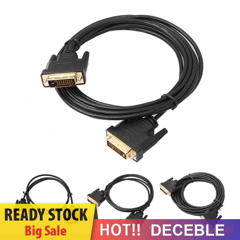Deceble Digital Monitor DVI D to DVI-D Gold Male 24+1 Pin Dual Link TV Cable