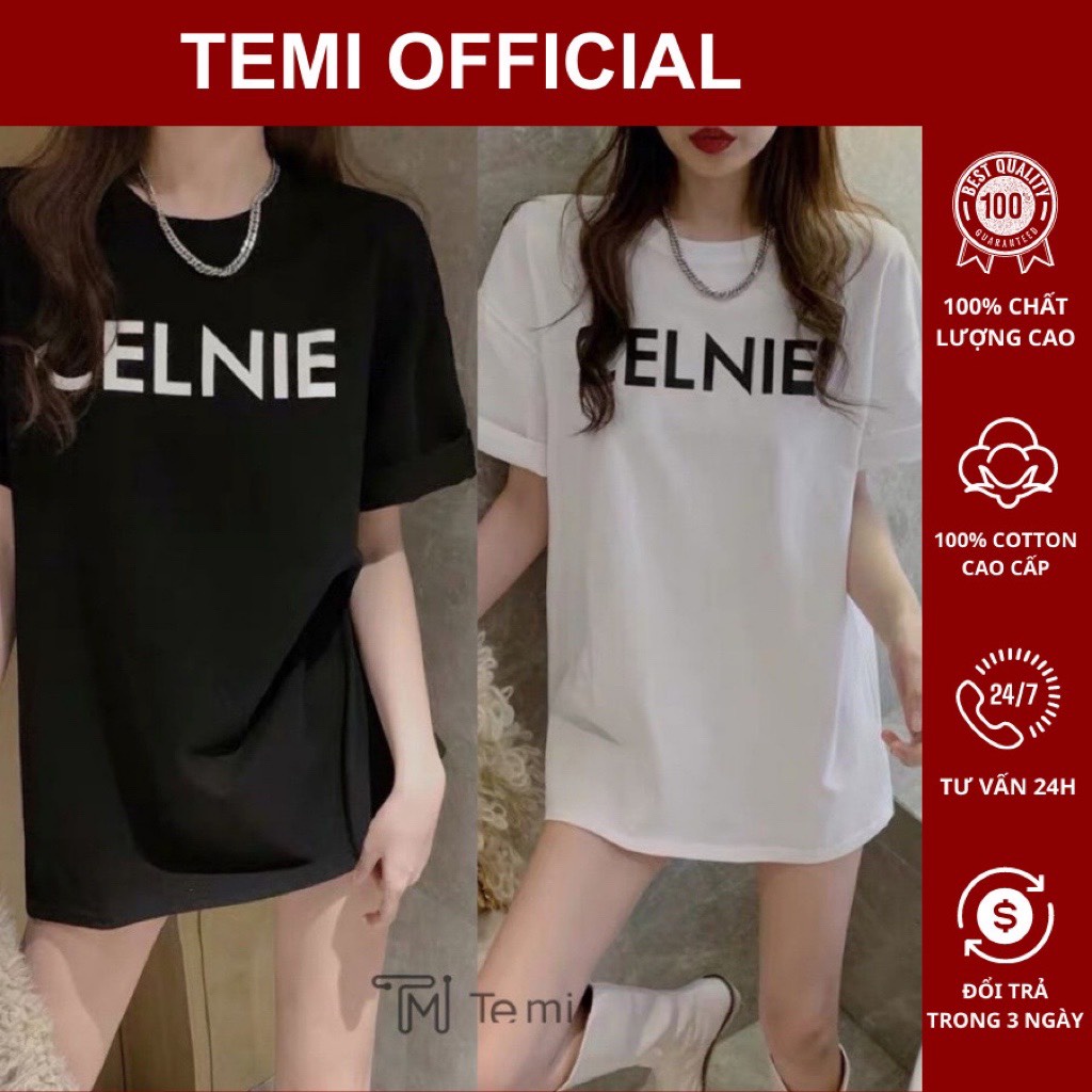 Áo thun tay lỡ Celi Unisex Local Brand Temi, phông hoạ tiết nam nữ tay lỡ oversize form rộng, chất 100% cotton cao cấp