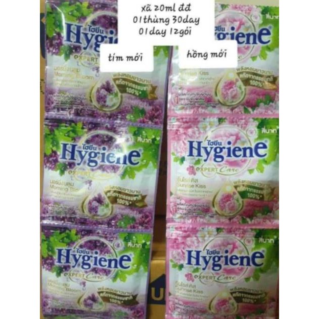 NƯỚC XẢ VẢI ĐẬM ĐẶC HYGIENE 20ML DÂY 12 GÓI THÁI LAN