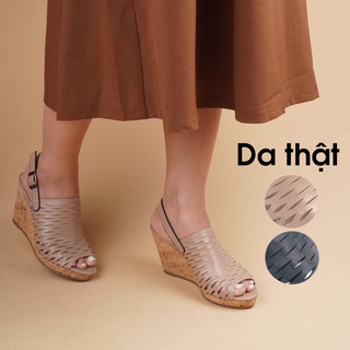 Sandal nữ VNXK quai cài tiện lợi, giày xăng đan da bò Ý đế xuồng chống xước - Kimy Store