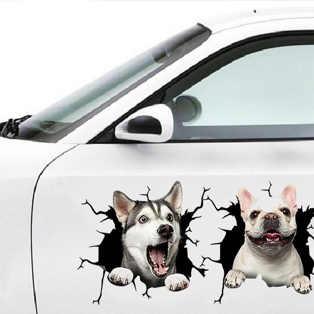 Norman Miếng Dán PVC In Hình Đầu Chó Sáng Tạo Trang Trí Xe Hơi Xe Máy