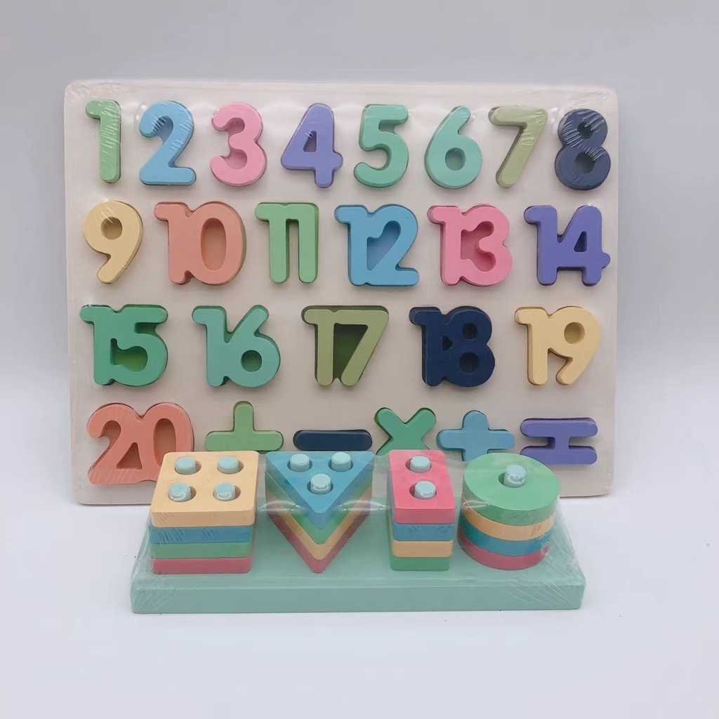 🍄THE ONE🍄Trẻ em trí thông minh kỹ thuật số câu đố cậu bé cô gái bé có lợi ích phát triển trí thông minh đồ chơi khối xây dựng 1-2-3-4-5 tuổi