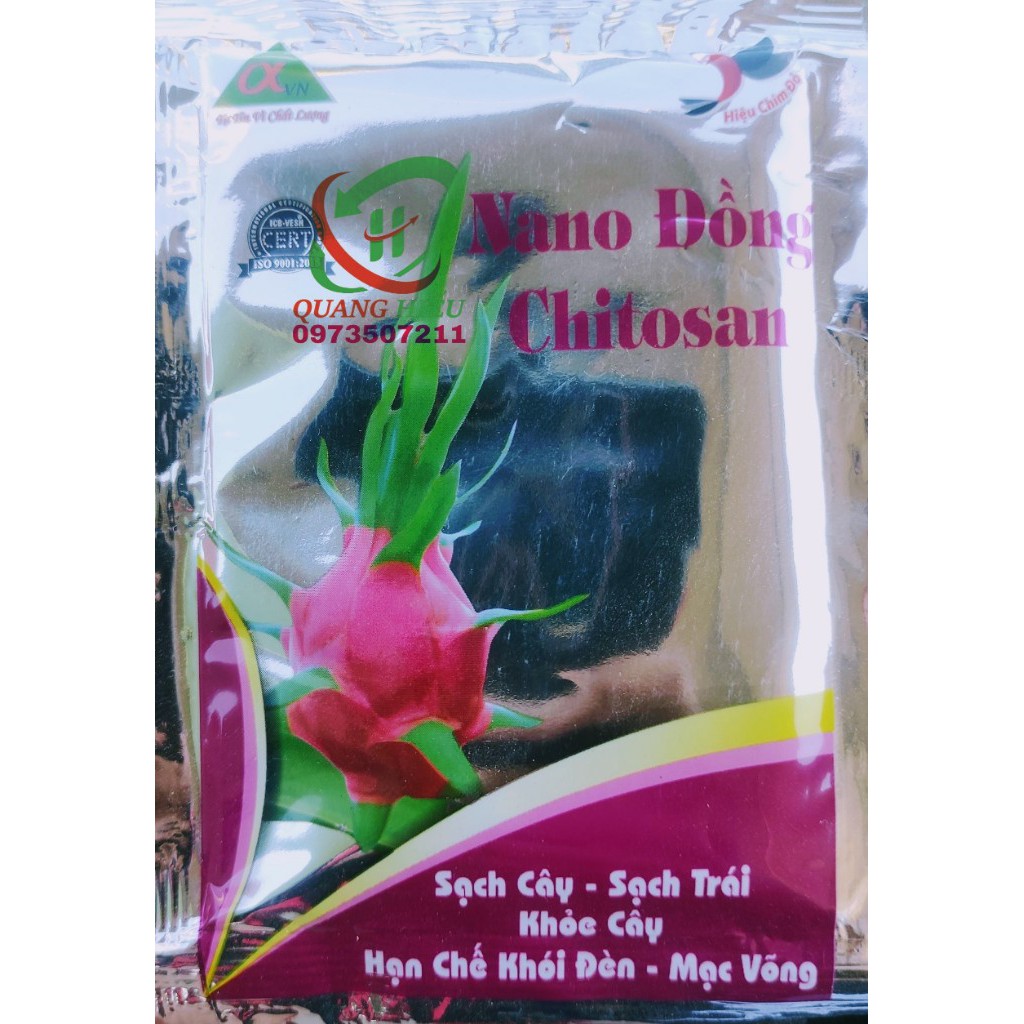 NANO Đồng CHITOSAN phân bón vi lượng sạch trái tẩy mặc võng hạn chế khói đèn 25ML