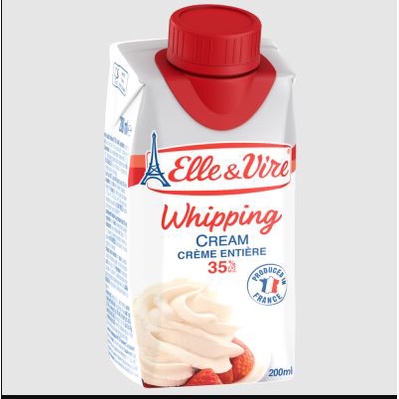 Kem sữa tươi Whipping cream Elle &amp; Vire 200ml - WHIPPING CREAM ELLE &amp; VIRE 200ML