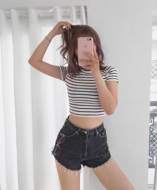 ÁO CROPTOP KẺ SỌC