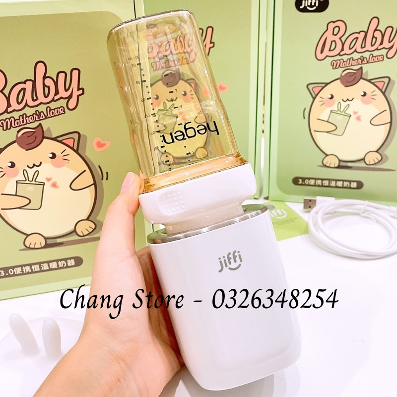 [CHÍNH HÃNG] Máy Hâm Sữa Di Động Jiffi/ Máy hâm mini Không Dây, Cầm  Jiffi bản 3.0 bảo hành 12 tháng