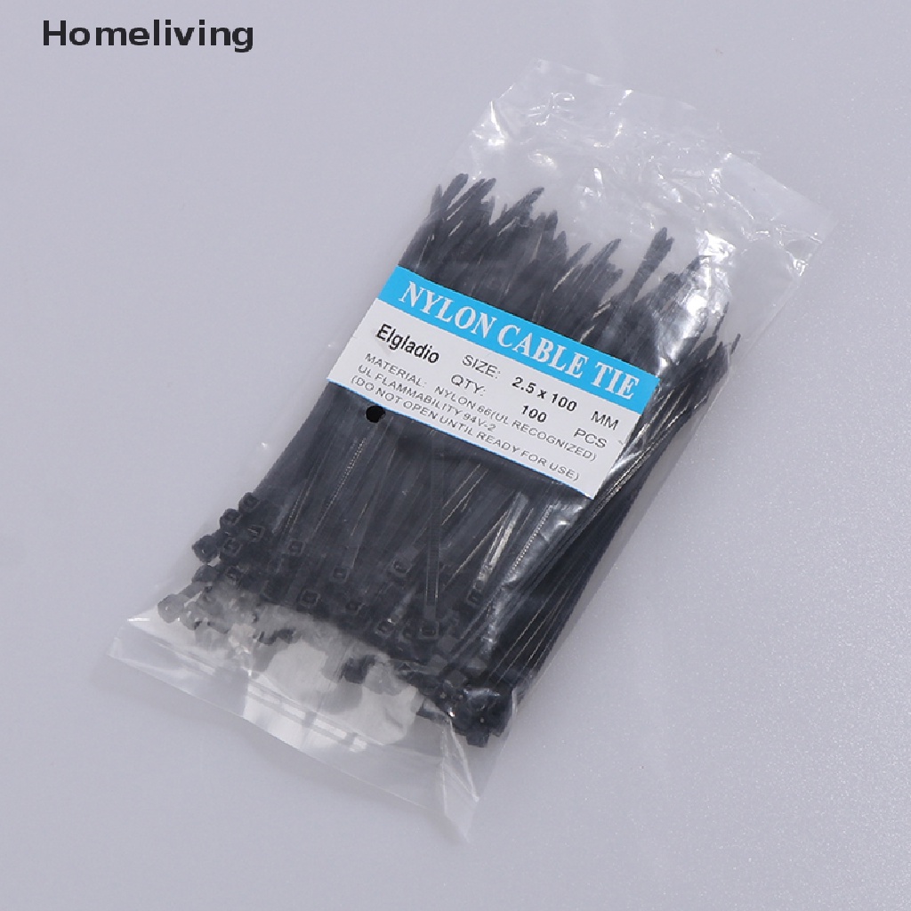 Set 100 Dây Buộc Bằng Nhựa Nylon Chống Lão Hóa 2.5 * 20cm / 2.5 * 10cm