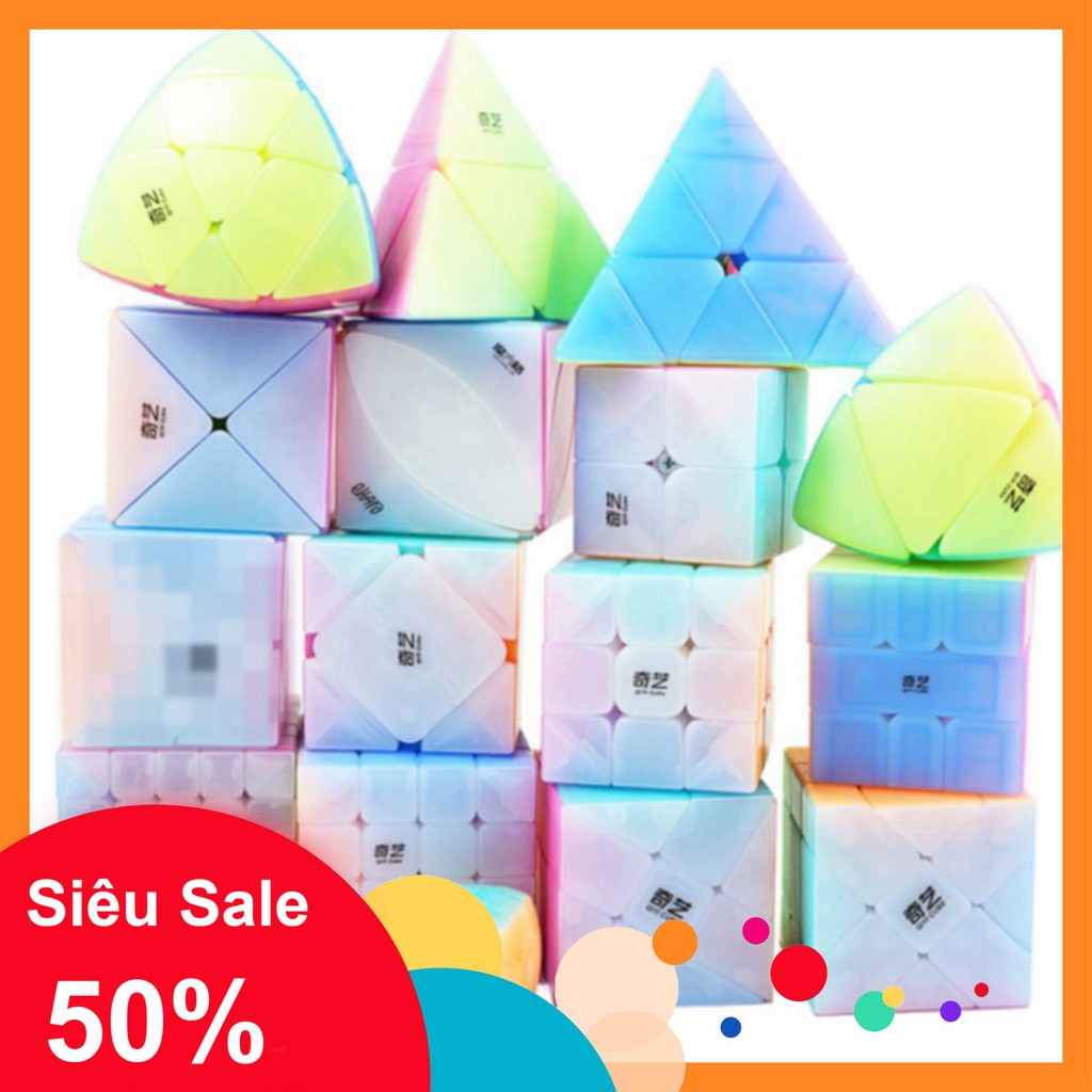 [Gan Style] Bộ Sưu Tập Rubik Jelly QiYi 2x2 3x3 4x4 5x5 Tam Giác Ivy Skewb Square-1 SQ-1 Fisher Dino X Mastermorphix Win