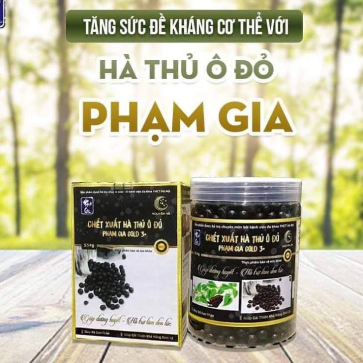 Viên Hà Thủ Ô Mật Ong Gold 3+ PHẠM GIA Hết Rụng Tóc, Bạc Tóc, Làm Đen Tóc Bổ Máu Và Tăng Cường Sinh Lực,Hộp Lớn 554g