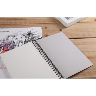 Sổ vẽ chì POTENTATE bìa trắng, EXERCISE SKETCH BOOK - 150gsm 32 Tờ gáy lò xo