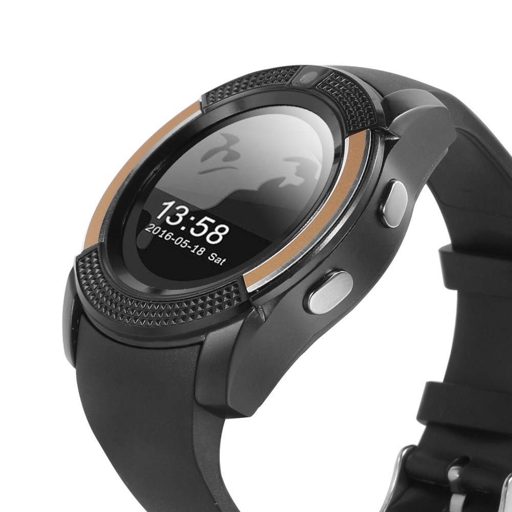 ♢♢ With Camera Bluetooth Smart Watch Sports Fitness Touch Screen Waterproof Phones Intelligent Wrist Watch 【Auum1】