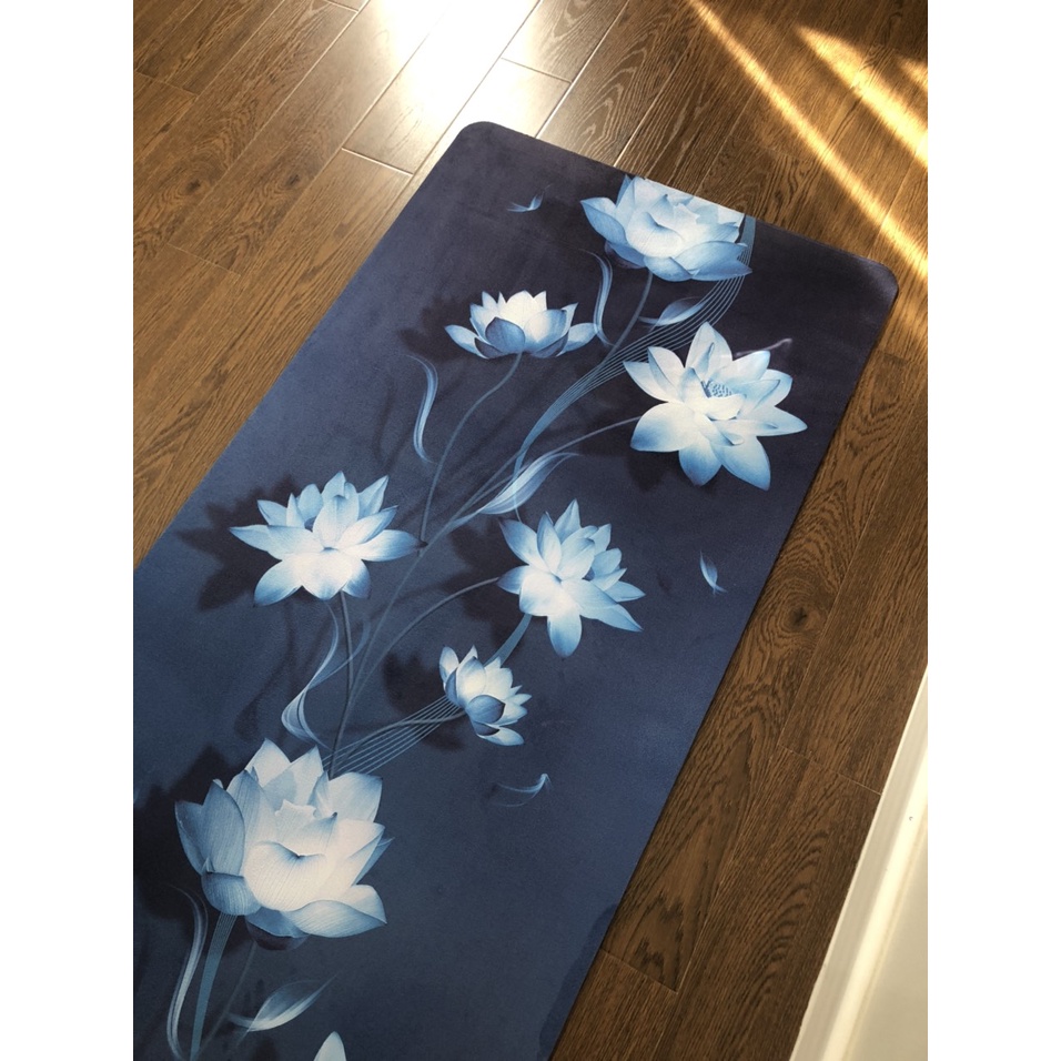 Thảm yoga Mikie Mat Microfiber in hình, thấm hút mồ hôi KB8