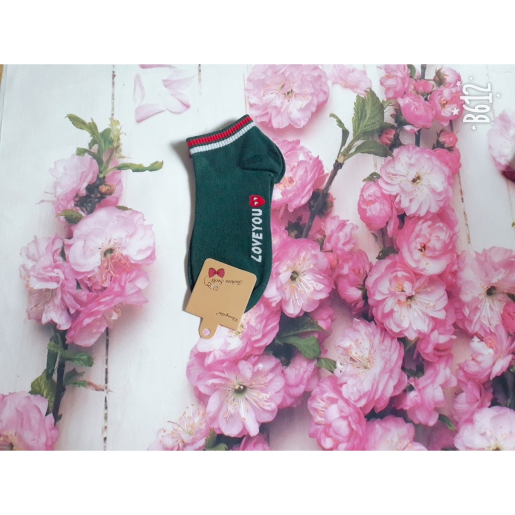 Tất nữ cổ ngắn I love you