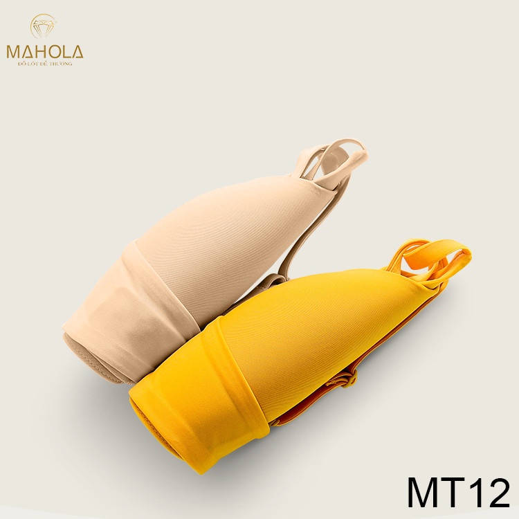 Áo ngực lụa sữa tàng hình không gọng đệm mỏng chống hở viền phong cách nhật MAHOAL MT12