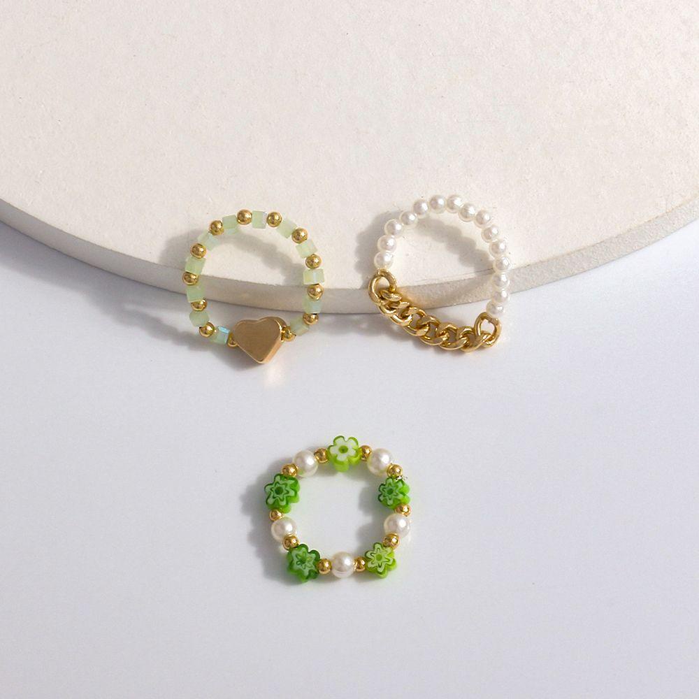 Nhẫn Acrylic Hình Hoa Phong Cách Bohemia Ngọt Ngào Cho Nữ