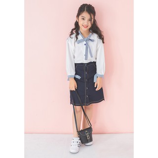 Chân váy kaki trơn lovekids – đen lk0332
