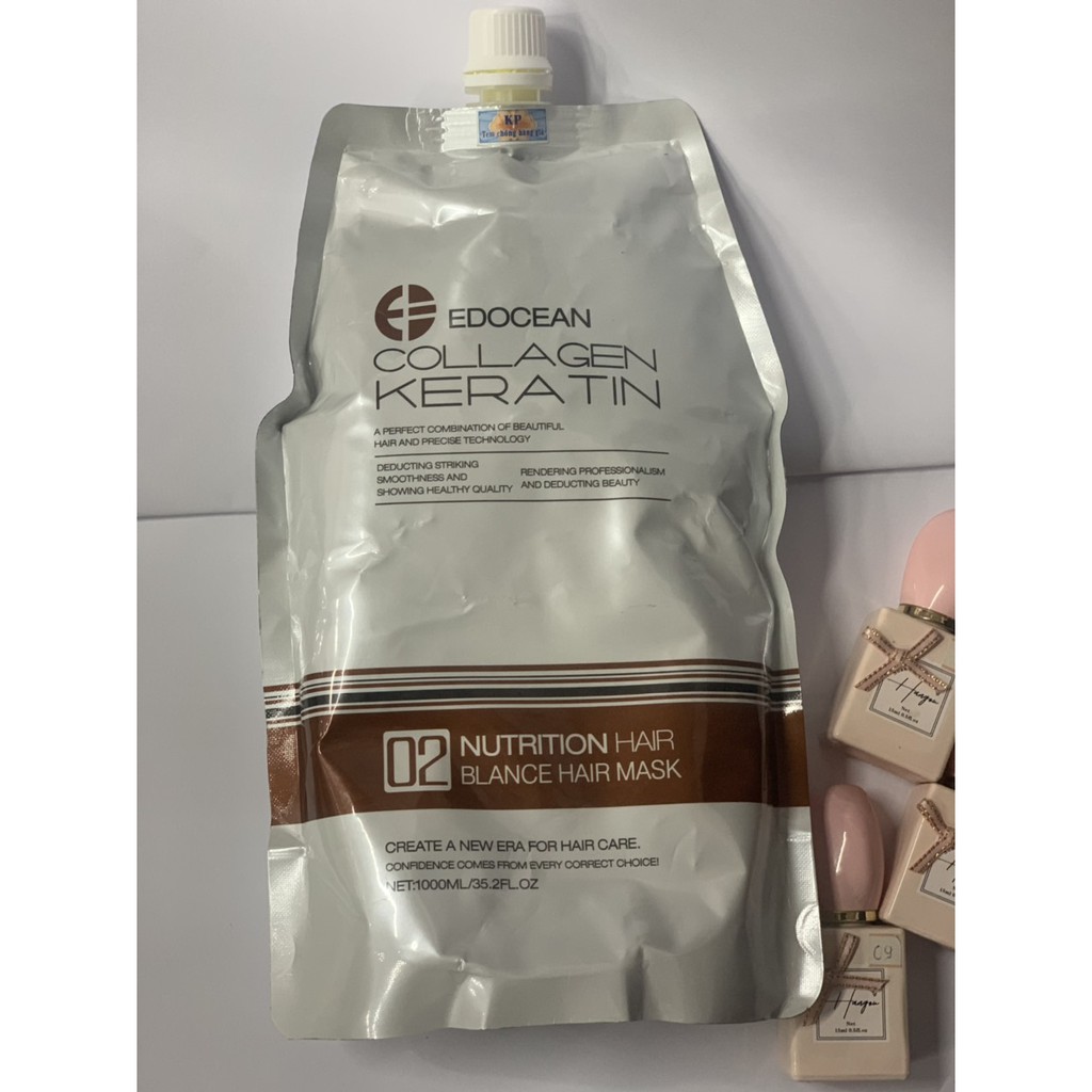 Ủ tóc  COLLAGEN KERATIN EDOCEAN PHỤC HỒI TÓC SIÊU MƯỢT 1000ML