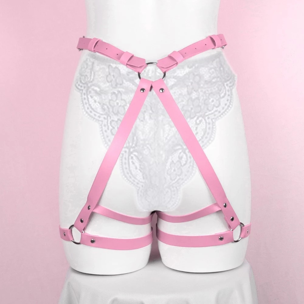 Đai Nịt Bít Tất Bằng Da PU Phong Cách Gothic Gợi Cảm Cho Nữ