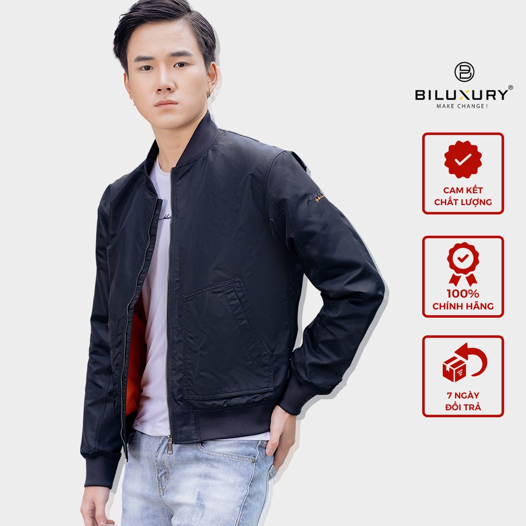 Áo khoác nam bomber Biluxury thời trang hai lớp chống nước Goretex đẳng cấp 4AG2T008