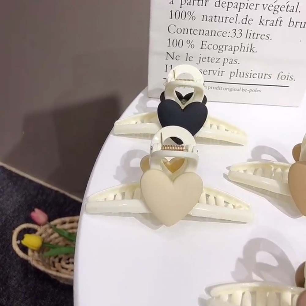 Kẹp Tóc Hình Trái Tim Lớn Nhiều Màu Thời Trang Hàn Quốc Cho Nữ