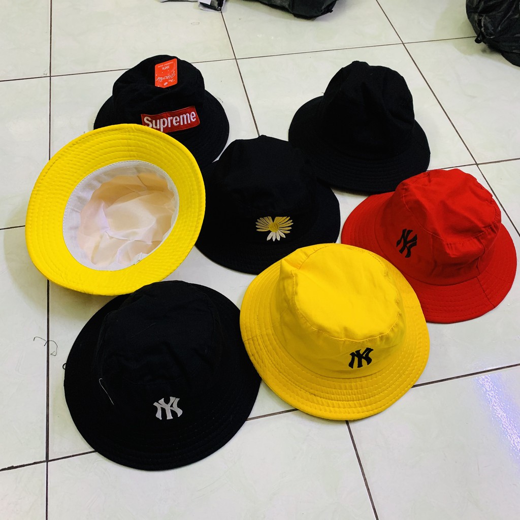 Nón Bucket Nam Nữ Hoa Cúc Trắng