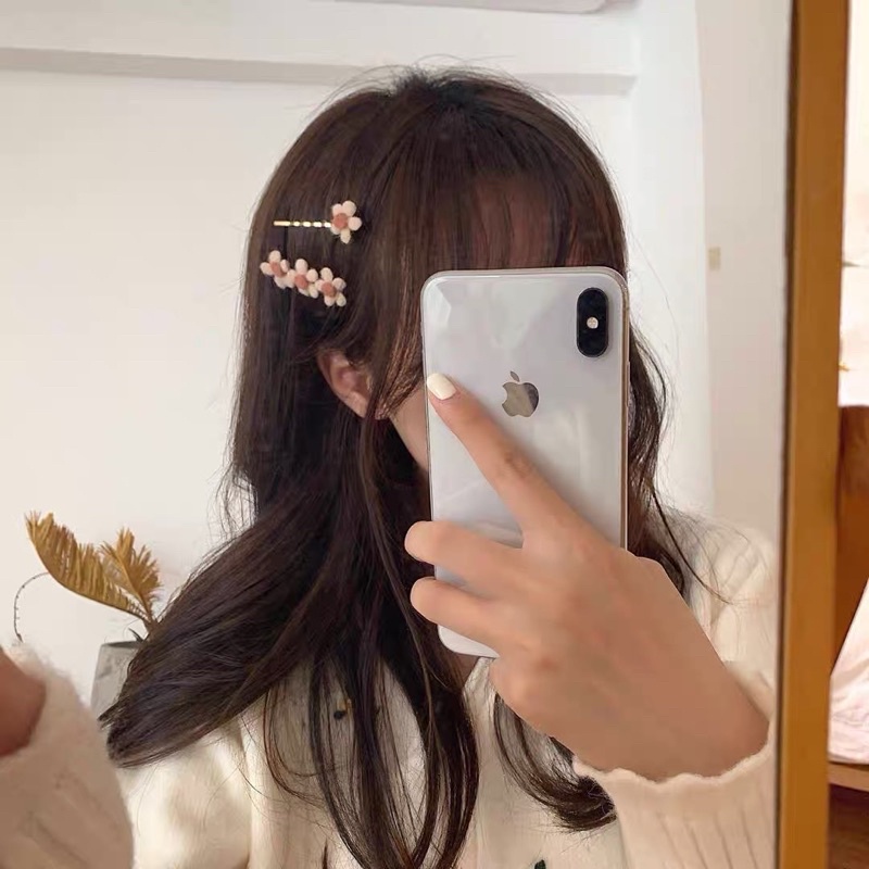 Kẹp tóc hoa 5 cánh bông chọc mini dễ thương mã FS-112