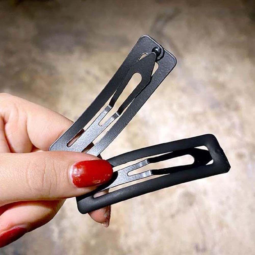 Kẹp Tóc Màu Trơn Họa Tiết Hình Học Phong Cách Hàn Quốc Cho Nữ