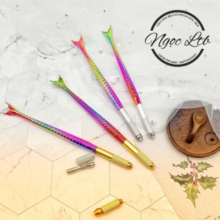 Cán điêu khắc lông mày, đuôi cá 7 màu