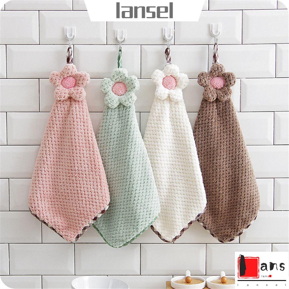 Khăn Lau Tay Vải Nhung San Hô Thấm Hút Hình Hoa Hướng Dương Hoạt Hình Nhiều Màu