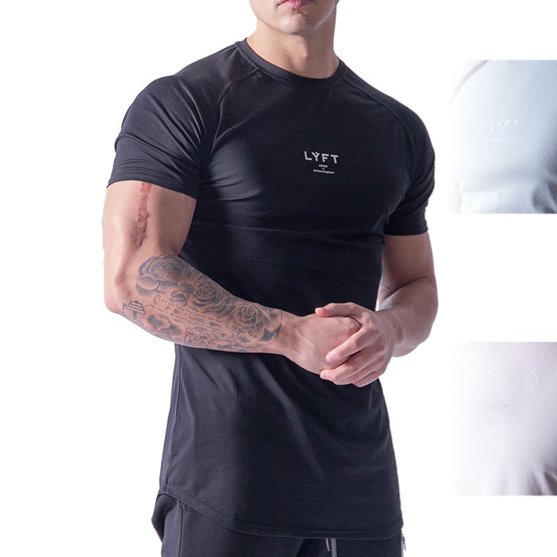 Áo Thun Thể Thao Tay Ngắn Co Giãn Tốt Cỡ Lớn M-3XL Thời Trang Cao Cấp Cho Nam