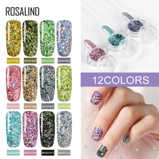 Rosalind Nail Art Gel Ba Lan Làm Móng Tay Lấp Lánh Cho Móng Tay UV Trang Trí Chrome