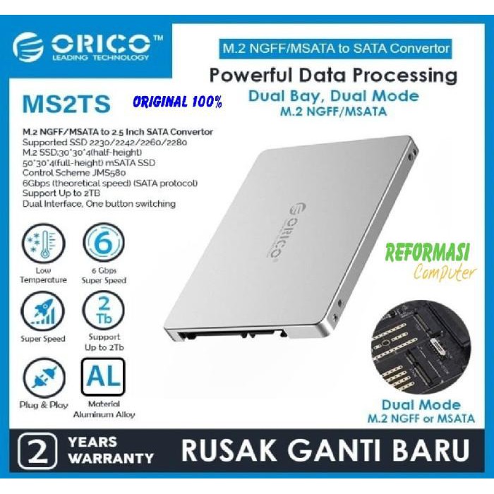 Ốp Điện Thoại / Orico Ms2Ts (M.2 Sata + Msata Sang 2.5 "Sata Converter)