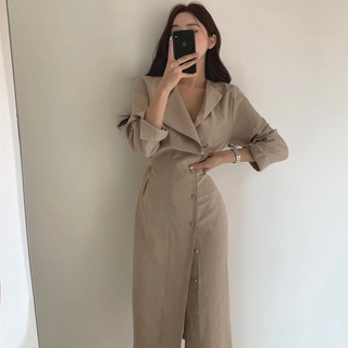Đầm tay lửng cổ bẻ thời trang thanh lịch dành cho nữ