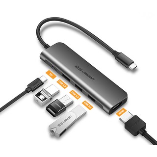 Cáp USB Type C sang HDMI, USB 3.0 cao cấp - Ugreen 50209
