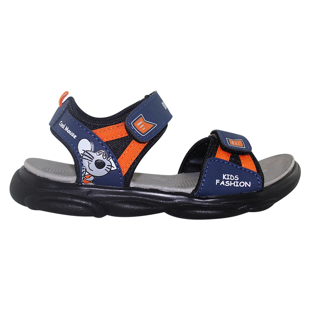 GIÀY SANDAL QUAI HẬU HỌC SINH BÉ TRAI BITA'S SOBY.191 (ĐEN + NAVY) - BITAS