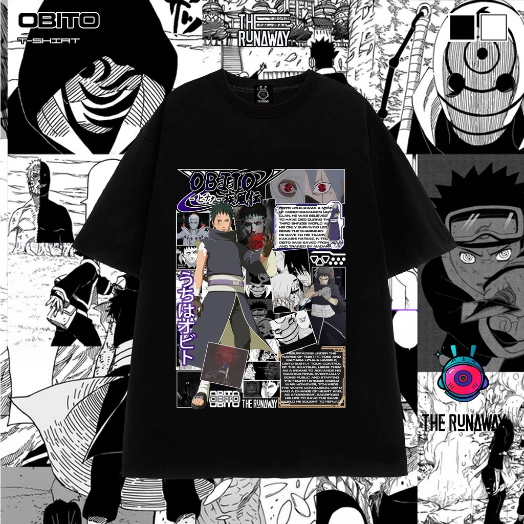 Áo phông Naruto: Obito 100% Cotton Nam / Nữ by The Runaway