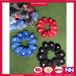 Set 10 bọc đầu gậy đánh golf bằng cao su tổng hợp