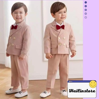 Bộ Tuxedo Trắng Tuxedo Đáng Yêu Cho Bé Trai L2I1