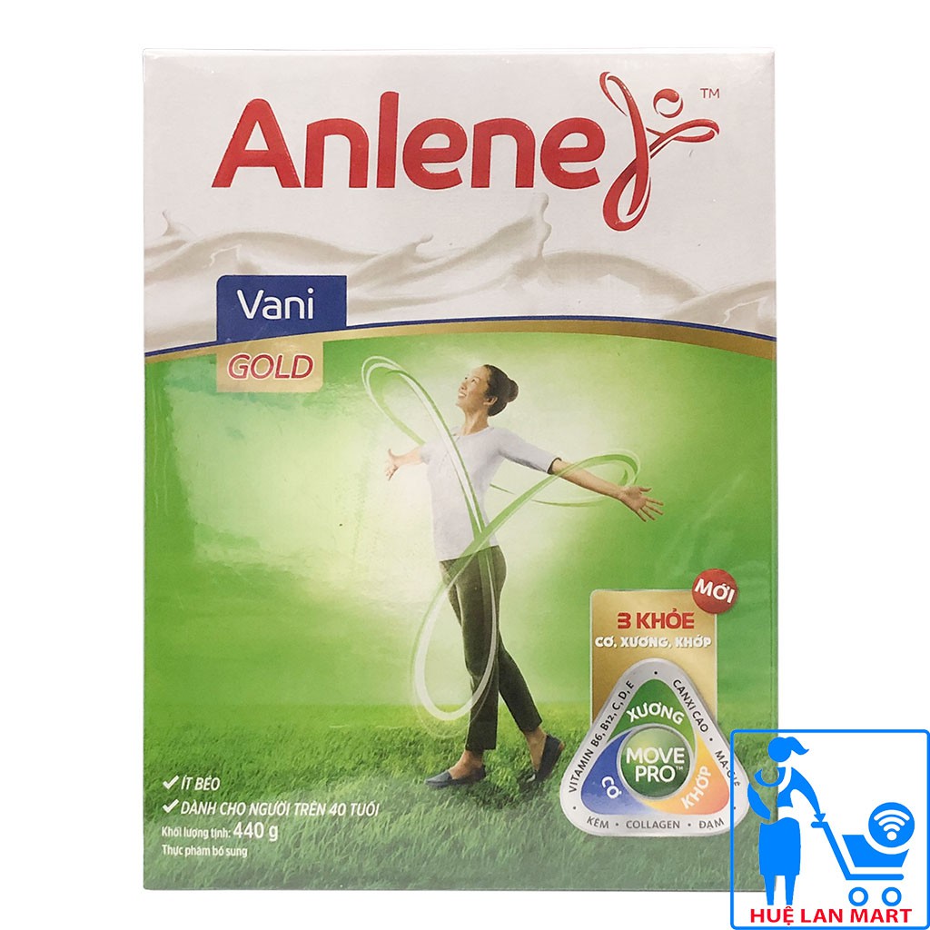 [CHÍNH HÃNG] Sữa Bột Anlene Gold MovePro Hương Vani Hộp Giấy 440g