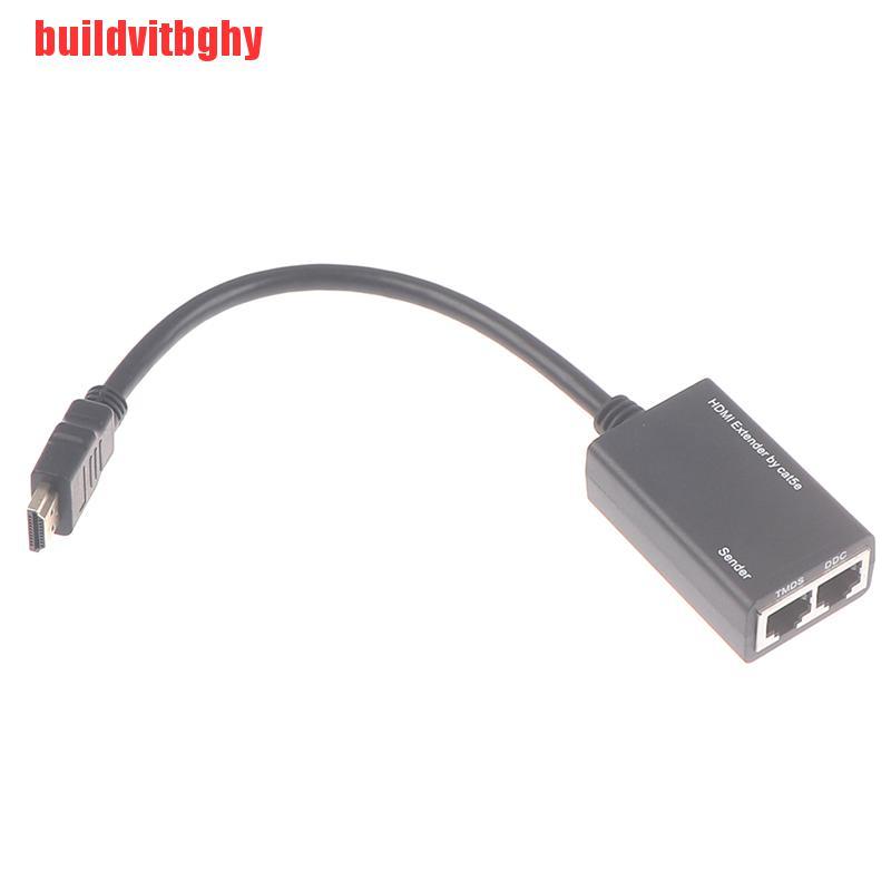 {buildvitbghy}HDMI Over RJ45 CAT5e CAT6 LAN Ethernet Balun Extender Repeater Up to 100ft 1080P IHL