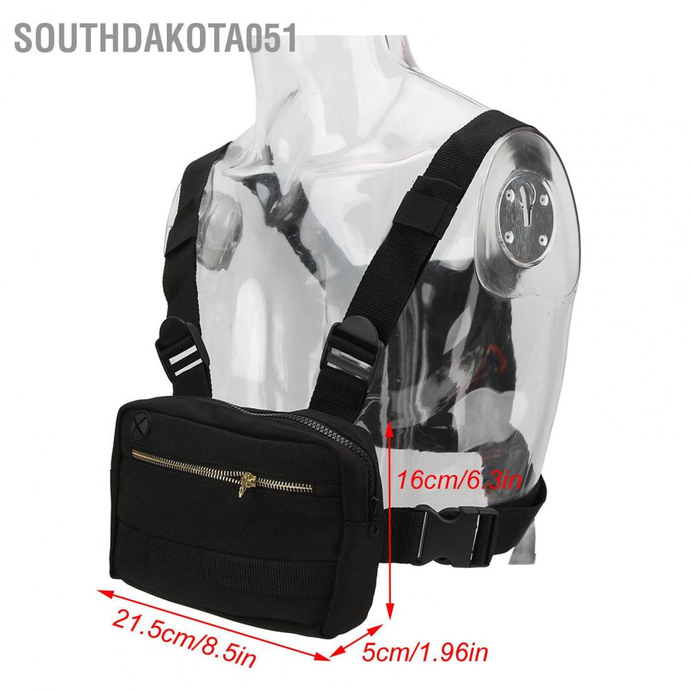 Southdakota051 Chest Front Bag Vest Pack Pouch Radio Rig Rain Proof Type for Sports Outdoor Running